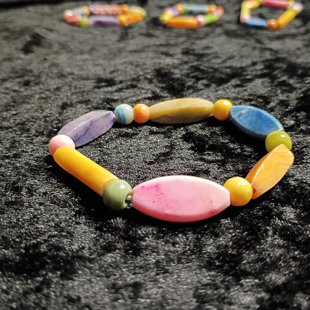 Vintage Dyed Onyx Beaded Bracelet Design 5